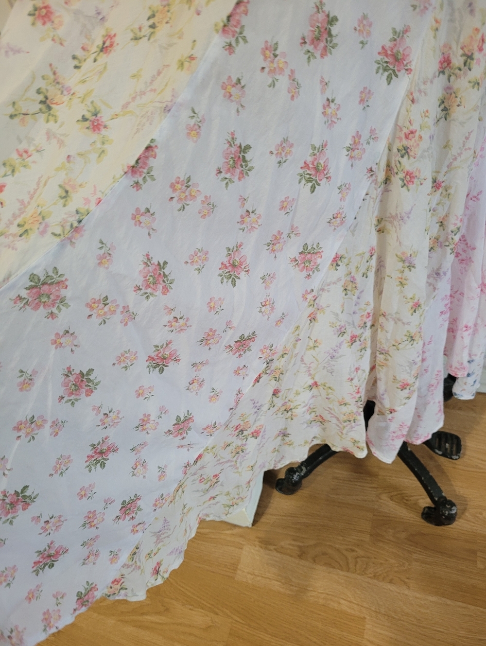 Polo Ralph Lauren Patchwork Quilt Floral Cream Maxi Skirt with Soft Pink Print - Picture 11 of 15